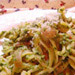 Pasta with Spinach Pesto Sauce