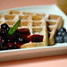 Blueberry Waffles with Fast Blueberry Sauce