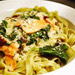 Salmon and Spinach Fettuccine