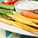 Assorted blanched vegetables (served with dip)