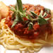 Spaghetti with red sauce