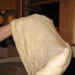 Stretching out the dough