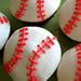 Baseball cupcakes (using Buttercream Fondant)