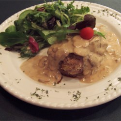 Image of Crab-Stuffed Filet Mignon With Whiskey Peppercorn Sauce, AllRecipes