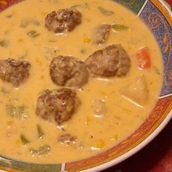 Image of Cheesy Meatball Soup, AllRecipes