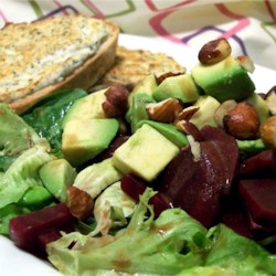 Image of Avocado, Beet And Arugula Salad With Chevre Tartine, AllRecipes