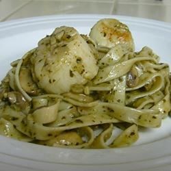 Image of Pasta With Pesto And Scallops, AllRecipes