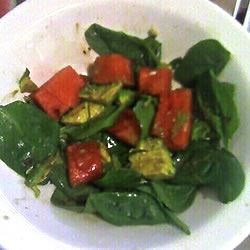 Image of Avocado Watermelon Spinach Salad, AllRecipes
