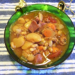 Image of Lima And Navy Bean And Ham Soup, AllRecipes