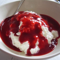 Image of Almond Rice With Raspberry Sauce, AllRecipes