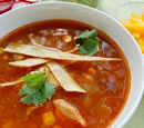 Healthier Slow Cooker Chicken Tortilla Soup