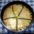 Asparagus and Mushroom Frittata - Fresh asparagus and mushrooms are wonderful when baked together in a cheesy frittata!
