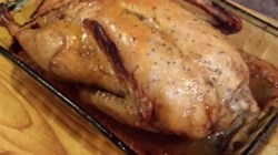 roast duck with apple stuffing