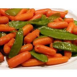 Honey Glazed Pea Pods and Carrots