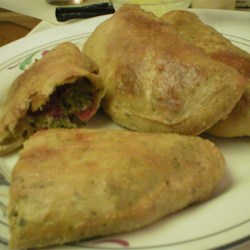 Broccoli, Pepperoni and Three Cheese Calzones