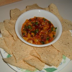 Chipotle Peach Salsa with Cilantro