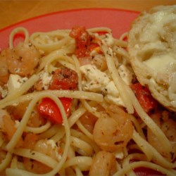 Shrimp and Feta Cheese Pasta