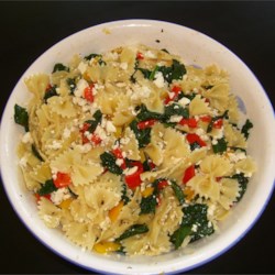 Sweet Pepper Pasta Toss with Kale