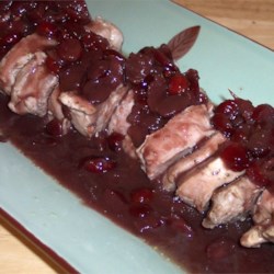 Pork Medallions with Port and Dried Cranberry Sauce