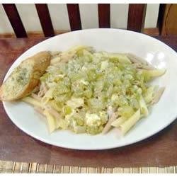 Green Tomato Pasta Toss