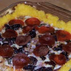 Pepperoni Polenta Pizza