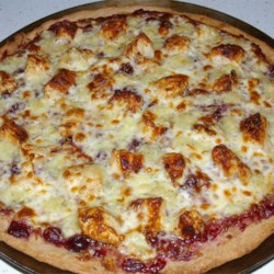 Brie Cranberry and Chicken Pizza