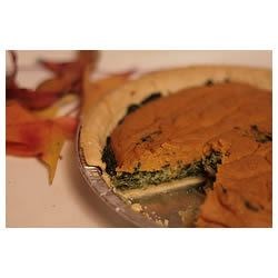 Spinach Pumpkin Swirl Quiche