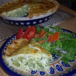 Broccoli and Provolone Quiche