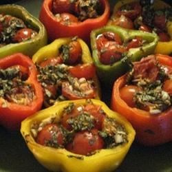 Peppers Roasted with Garlic, Basil and Tomatoes
