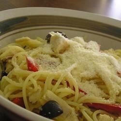 Angel Hair Pasta with Peppers and Chicken