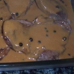 Fried Steak with Peppercorn Gravy Sauce