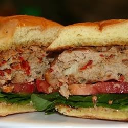 Sun-Dried Tomato and Blue Cheese Burgers