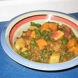 Pumpkin Curry with Lentils and Apples