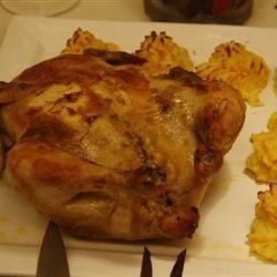 Pate and Pistachio-Stuffed Roast Chicken