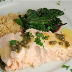 Pan-Poached Alaskan Salmon Piccata