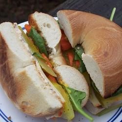 School Lunch Bagel Sandwich