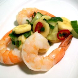 Thai Banana Salsa with King Prawns