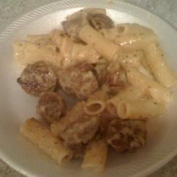 Fettuccini Alfredo With Sausage