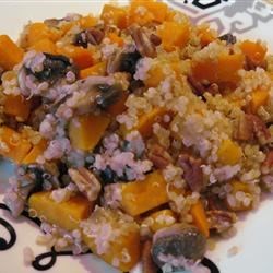 Quinoa with Sweet Potato and Mushrooms