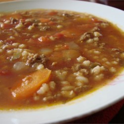 Ground Beef Barley Soup Recipe Easy