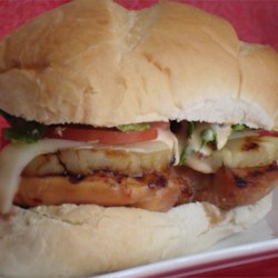 Grilled Hawaiian Chicken and Pineapple Sandwiches