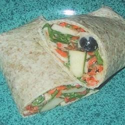 Fruit, Veggie, and Tuna Salad Wrap