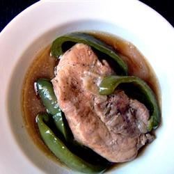 Green Pepper Pork Chops