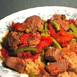 Nita's Lamb, Green Beans and Tomatoes