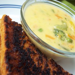 Cheesy Broccoli and Vegetable Soup