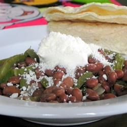 Mexican Pintos with Cactus