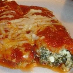 Spinach Cheese Manicotti