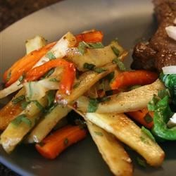 Roasted Parsnips with Mint and Sage