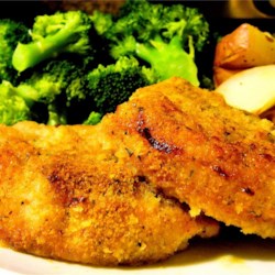 Oven Fried Pork Chops Using Bread Crumbs