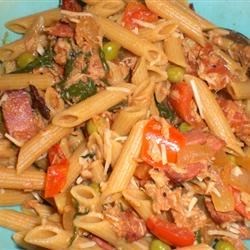 Penne with Pancetta, Tuna, and White Wine